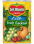 Delmonte Fruit in Extra Light Syrup Lite Fruit Cocktail Sliced Peaches and Pear Halves 15 Ounce Pack of 6  with Make Your Day Mini Spatula