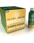 BrainJuice Brain Support Shot Gluten Free Supplement Shots for Energy  Focus Healthy Drinks with Alpha GPC Vitamin B  Organic Green Tea Extract Caffeine Peach Mango 25 fl oz 12 Pack