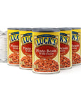 Lucks Pinto Beans with Onions 615 ounce cans full of Plant Protein bundled with JFS Recipe Card