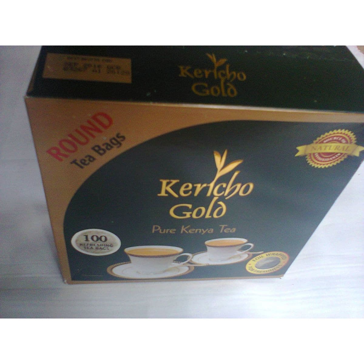 Kenya Teakericho Gold Natural Round Tea Bags100 Round Tea Bagsfoil Wrapped