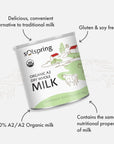 Solspring Organic A2 Dry Whole Milk 15 Servings 174 Oz 495 g Contains 26 Milk Fat Gluten Free Soy Free Certified USDA Organic Dr Mercola