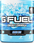 GAMMA LABS G Fuel Blue Ice Energy Powder, Sugar Free, Clean Caffeine Focus Supplement, Blue Raspberry Flavor, Focus Amino, Vitamin + Antioxidants Blend - 9.8 oz (40 Servings)