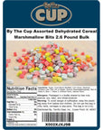 By The Cup Assorted Dehydrated Cereal Marshmallow Bits 26 Pound Bulk