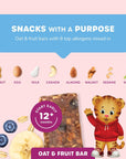 Ready, Set, Food! Organic Oat & Fruit Bars | Daniel Tiger Blueberry Banana (2 Pack) | Organic Baby Toddler Snack Bar with 8 Top Allergens | No Sugar Added