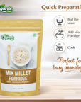 Organic Zing Wholesome and Quick Instant Mix Millet Porridge  Made with Bajra Ragi Jowar  Quinoa  200g