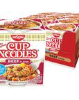 Nissin, Cup Noodles Soup, Beef Flavor, 2.25 oz (case of 12)