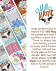 Milk Magic Unicorn Kisses  Milk Flavoring Straws  24 Count