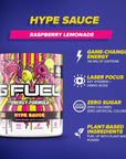 G fuel Hype Sauce Energy Powder, Sugar Free, Clean Caffeine Focus Supplement, Water Mix, Raspberry Lemonade Flavor, Focus Amino, Vitamin + Antioxidants Blend, 9.8 oz (40 Servings)