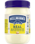 Hellmann's Real Mayonnaise Real Mayo For a Creamy Sandwich Spread or Condiment Gluten Free, Made With 100% Cage-Free Eggs 15 oz