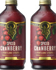 Portland Syrups Spiced Cranberry Syrup - 12 oz with 24 Servings (Pack of 2)