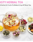 Yimi Rose Buds Tea Whole Edible Dried Roses Loose Leaf Flowers Floral Herbal Tea Beverages 28 Oz