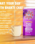 Bhakti Chai Ginger  Black Tea Concentrate  Organic Vegan Fair Trade Kosher GlutenFree SugarFree  Original Unsweetened 32 oz Pack of 3