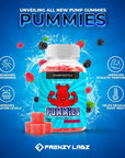 Frenzy Labz Pumptastic Pummies - Intense Pump Gummies - Glycerol Pre-Workout Formula, Increased Vascular Flow, and Muscle Pumps | 120 Gummies