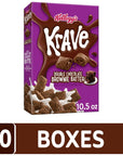 Kelloggs Krave Cold Breakfast Cereal Kids Snacks Double Chocolate Brownie Batter 65lb 10 Boxes