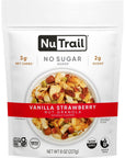 NuTrail Nut Granola Cereal, Vanilla Strawberry, No Sugar Added, Keto, Low Carb, Gluten Free, Grain Free, Healthy Breakfast 8 oz. 1 Count