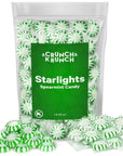 Starlight Spearmint Individually Wrapped Candy  Sweets for On the Go Refreshment Starlight Mints Bulk Individually Wrapped Spearmint Candy for Office Hard Candy Starlight Mints for Cool Breath 1lb