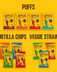 Hippeas Chickpea Puffs Variety Pack Vegan White Cheddar Nacho BBQ 4 Ounce Pack of 6 4g Protein 3g Fiber Vegan GlutenFree Crunchy Plant Protein Snacks