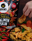 IRVINS Salted Egg Spicy "Hot Boom" Salmon Skin Chips Crisps 105g