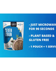 Kitchen  Love Seven Grain Medley Pre Cooked Microwave Ready Pouch Shelf Stable Vegan Vegetarian Gluten Free 8 Oz 6Pack