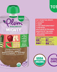 Plum Organics Mighty Veggie Blends Organic Baby Food Meals [12+ Months] Variety Pack 4 Ounce Pouch (Pack Of 18) Packaging May Vary