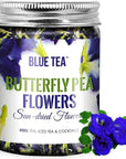 BLUE TEA  Butterfly Pea Flower Herbal Tea 176 Oz  DETOX TEA  Iced Teas Coolers Cocktails  Caffeine Free  Gluten Free  NonGMO  Pet Jar Pack