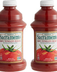 Sacramento Tomato Juice  Vegetable Juice Beverage  No Added Sugar No High Fructose Corn Syrup Gluten Free and Vegan  100 Tomato Juice  46 Fl oz of BETRULIGHT Value Pack of 2 Tomato Juice 46 FL OZ Bottle