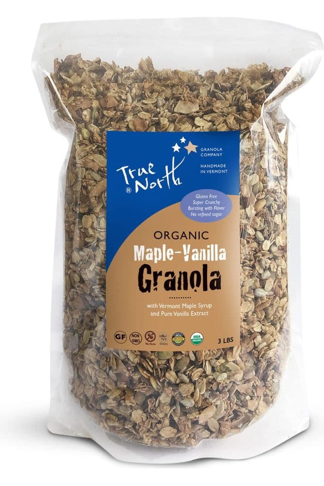 True North Granola - Gluten Free Maple Vanilla Granola, Organic, Low Carb, Nut Free and Non-GMO, Bulk Bag, 3 lb.