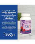 Bariatric Fusion Mixed Berry Complete Chewable Bariatric Multivitamin with Iron for Bariatric Surgery Patients Including Gastric Bypass and Sleeve Gastrectomy - 120 Tablets