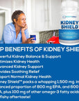 Kidney Shield 120 Caps Kidney Supplement to Support Normal Kidney Function and Support Kidney Health for Kidney Cleanse Omega 3