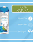 Natures Goodness Coconut Water  3382 Fl Oz 1L No Pulp Sugar Free Vegan Hydrating Naturally