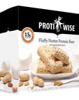 ProtiWise  High Protein 15g Bar  7Box  Weight Loss Diet KETO Friendly Hunger Control Meal Replacement  Gluten Free Low Fat Low Sugar Fluffy Nutter