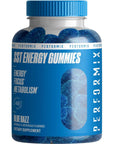 PERFORMIX SST Energy Gummies - Blue Razz, 40 Gummies - Bite-Size Gummy - Energy, Focus, and Metabolism Dietary Supplement - 100mg of Caffeine (for 5 Gummies)