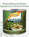 Roland Foods Roman Style Artichoke Hearts with Stalks Specialty Imported Food 5 Lb 8 Oz Can