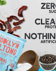 Brooklyn Biltong  Air Dried Grass Fed Beef Snack South African Beef Jerky  Whole30 Approved Paleo Keto Gluten Free Sugar Free Made in USA Original