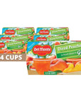 Del Monte Diced Peaches in Peach Flavored Gel Fruit Cups 45 Ounce Cups Pack of 24