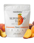 NoonBrew Adaptogenic Peach Oolong Mushroom Tea Powder Natural Energy Drink  Boosts Energy Focus  Mood  19 Superfoods  Keto Vegan Friendly  Enjoy Hot or Cold  30 Servings