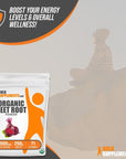 BULKSUPPLEMENTS.COM Organic Beet Root Powder - Beet Powder Organic, Beetroot Supplement - Supplementation, Pack of 1 - Vegan & Gluten Free, 3500mg per Serving, 250g (8.8 oz)