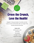 MyCerealMix Sugar Free Granola  Vanilla Almond NonGMO PlantBased Vegan Gluten Free Soy Free Sodium Free No Erythritol No Sugar Alcohols No Stevia All Natural Ingredients