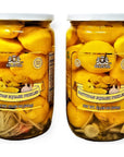 Belevini Homestyle Pattypan Squash Pickled Vegan Kosher 2328oz660 grams  Pack of 2