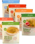 Divyas OnePot Meal Variety Pack Bundle Ayurvedic Meals with Grains Lentils  Spices Healthy  Nourishing PlantBased Meal Vegan NonGMO Gluten Free Organic Single Serve 6 Pack