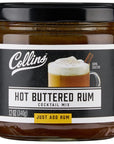 Collins Hot Buttered Rum Mix Made With Brown Sugar and Butter with Vanilla and Rum Flavors Hot Cocktail Recipe Ingredient Bartender Mixer Drinking Gifts Home Cocktail bar 12 fl oz