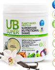 UB Super  Meal Replacement  Protein Superfood Nutritional Shake  Vegan Gluten Free Non GMO No Added Sugar Nutrient Rich  Dietary Supplement Vanilla