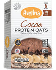 Avelina Natural Flavor Protein Oats  GlutenFree Rolled Oats with Nutrients Fibers and Proteins  Kosher NonGmo and Gluten free  Cocoa 1Pack x 1056 oz