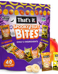 That’s it. Spooky Fruit Bites Halloween Fun Size Fruit Bars Variety Pack (Mango, Banana), Non-GMO, Allergen Friendly, Kosher, Gluten Free Snacks No Added Sugar (40 PCS, 10g Each)