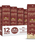 Ripple NonDairy Milk Chocolate Vegan Milk With 8g Pea Protein  Shelf Stable Single Serve Cartons  OnTheGo  NonGMO Plant Based Gluten Free  8 oz 12 Pack