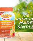 Emergen-C 750mg Vitamin C Gummies for Adults, Immune Support Gummies with B Vitamins, Gluten Free, Orange, Tangerine and Raspberry Flavors - 63 Count