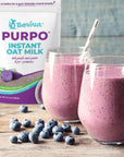 Beviva PURPO Instant Oat Milk  Vegan oat milk with purple sweet potato DairyFree GlutenFree Organic Oats