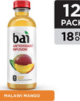 Bai Flavored Water Malawi Mango Antioxidant Infused Drinks 18 Fluid Ounce Bottle Pack of 12