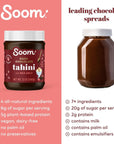 Soom Foods Dark Chocolate Sea Salt Tahini Spread 12oz Pack of 2  Silky Smooth Texture for Baking Desserts Hummus  Vegan NutFree GlutenFree