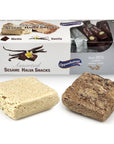 Assorted Sesame Halva Snacks Vanilla and Marble Flavors  Delicious Sweet Israeli Snacks Sesame Treat Bars Assortment for MeltinYour Mouth Delight Vegan Kosher  12 Pack 088 Oz Each Total 25g